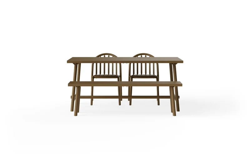 Banc d'extérieur en aluminium marron 160x40x46,5cm Fred's - Fatboy