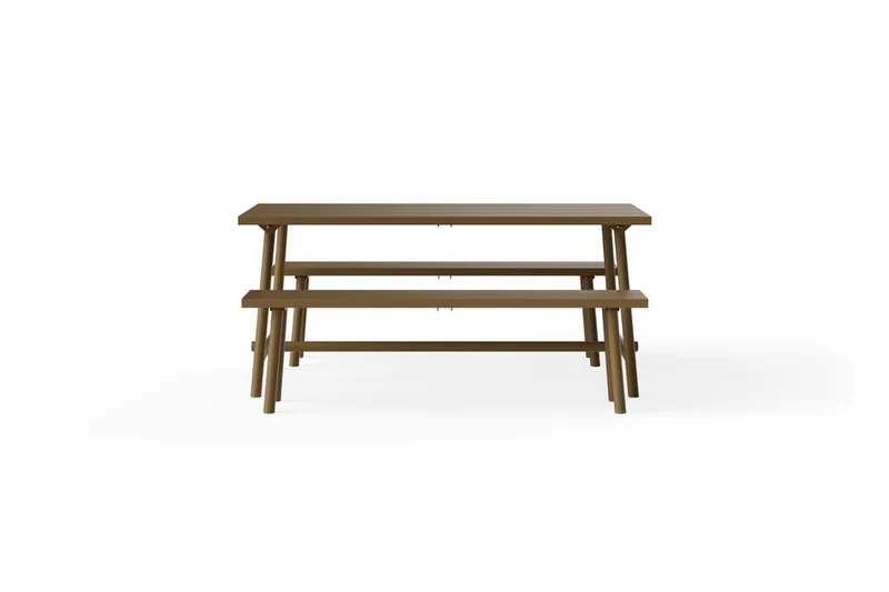 Banc d'extérieur en aluminium marron 160x40x46,5cm Fred's - Fatboy