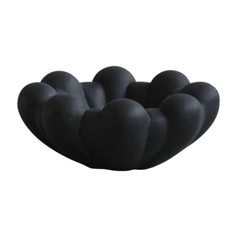 Plateau en céramique noir 15,5x15,5x6cm Bloom - 101 COPENHAGEN