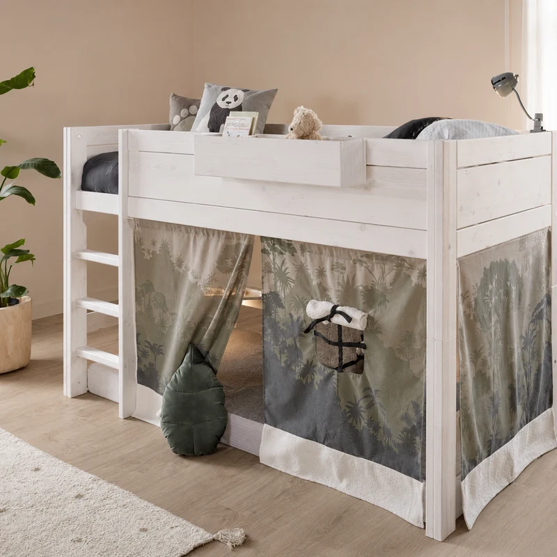 Lifetime Kidsrooms Hochbett 128 cm mit Leiter - Original Whitewash