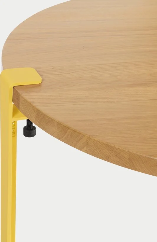 Pied de table en acier jaune brioche 75cm - TIPTOE