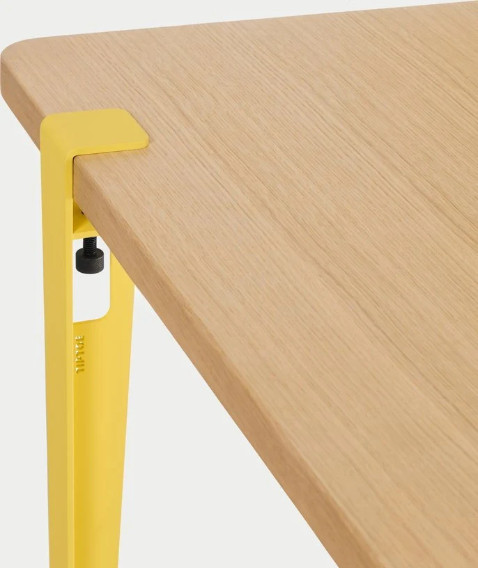 Pied de table en acier jaune brioche 75cm - TIPTOE