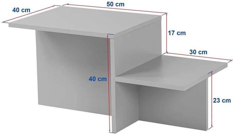 Table basse asymétrique effet travertin 80x40cm Harmony - Home Design