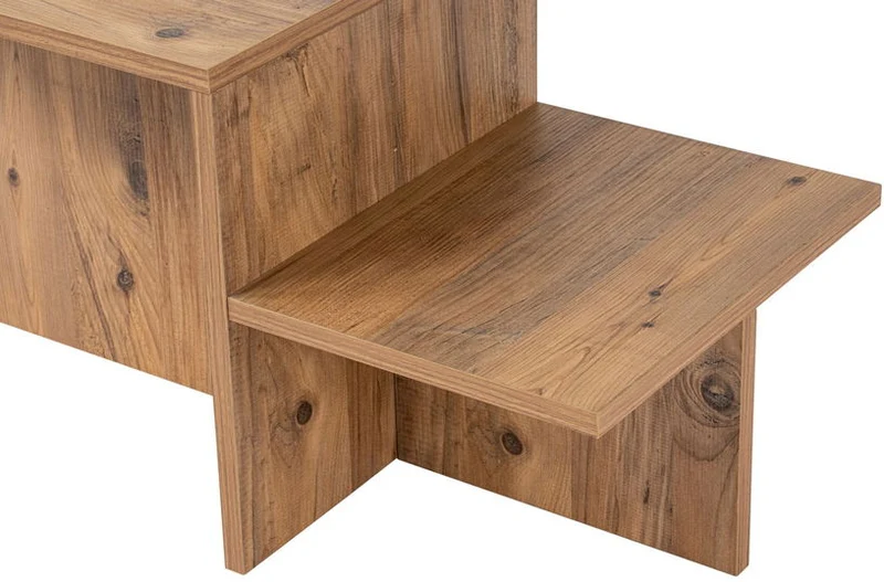 Table basse asymétrique en bois 80x40cm Harmony - Home Design