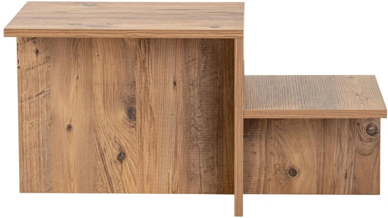 Table basse asymétrique en bois 80x40cm Harmony - Home Design