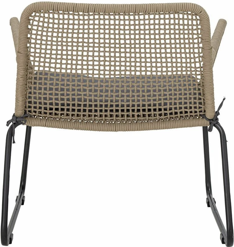 Chaise lounge en corde marron et métal Mundo - Bloomingville
