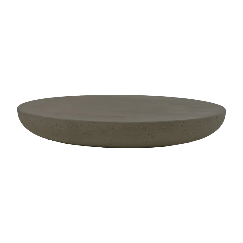 Table ronde en béton ciré anthracite 100 x 15 cm Olo - Mogg