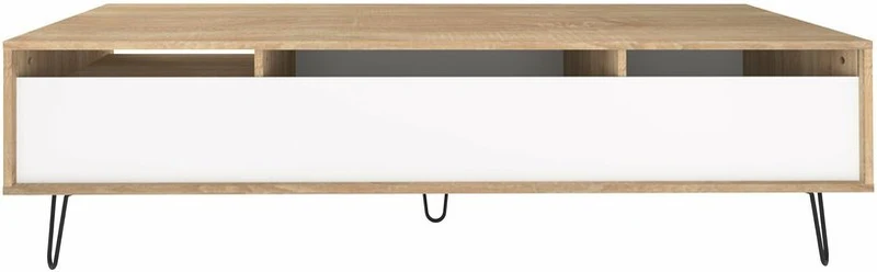 Meuble tv blanc et chêne Aero - TEMAHOME