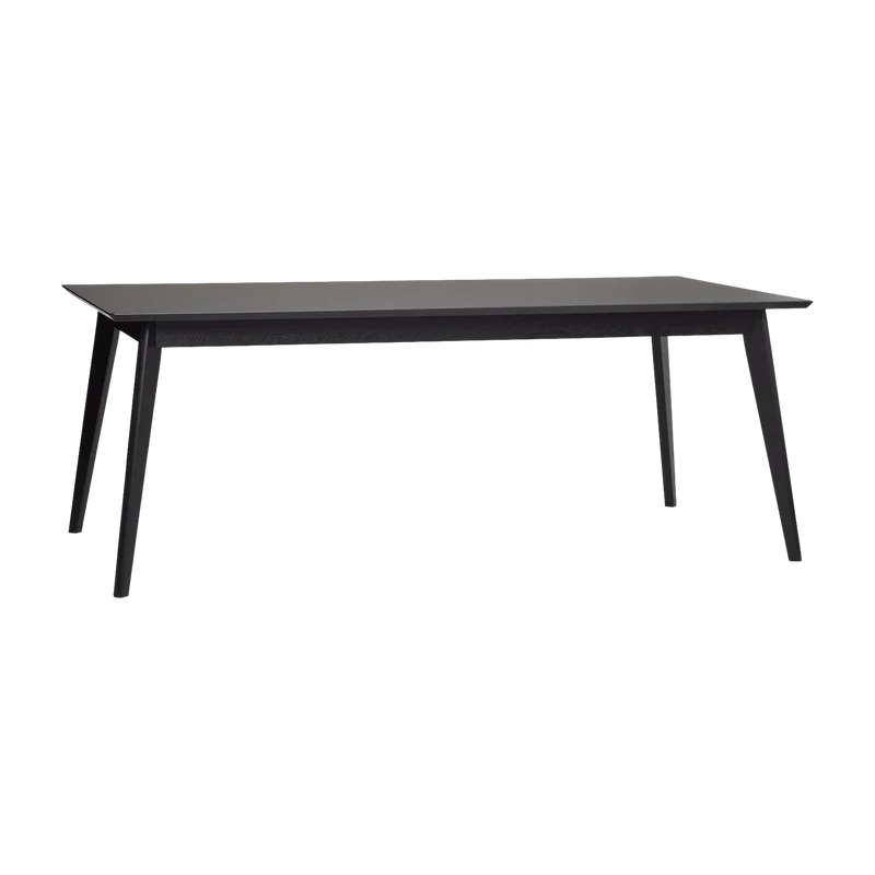 Plateau de table rectangulaire Modèle d'exposition 200x100 cm en bois noir Vente Solidaire - Hübsch