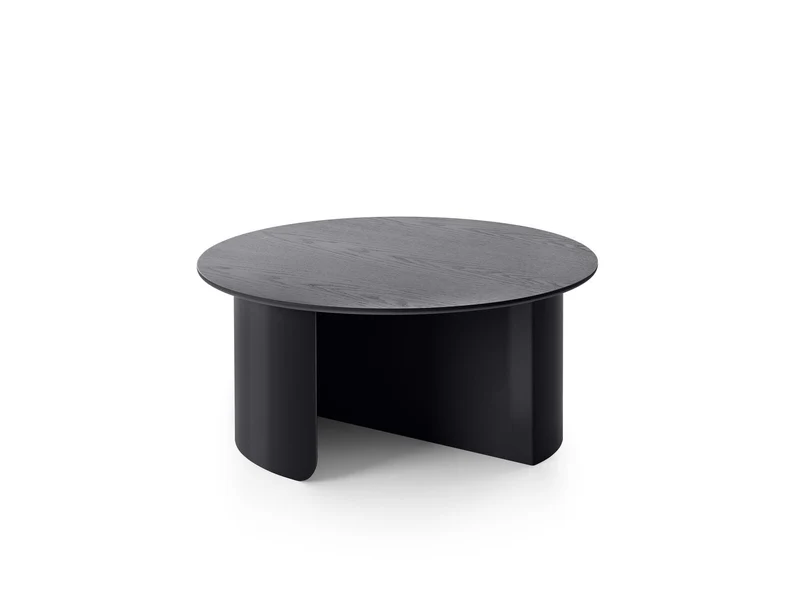 Table basse ronde en bois et acier noir 75x35cm Plateau - Fest Amsterdam