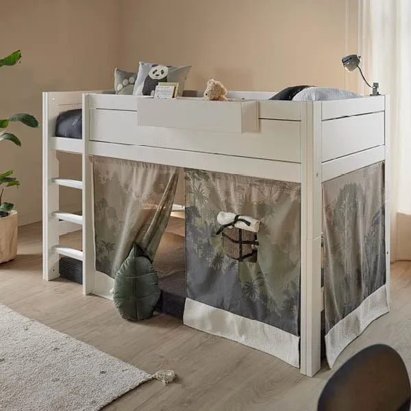 Lifetime Kidsrooms Hochbett 128 cm mit Leiter - Original Weiss