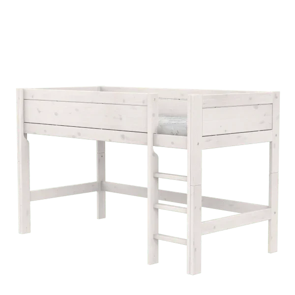 Lifetime Kidsrooms Hochbett 128 cm mit Leiter - Original Weiss