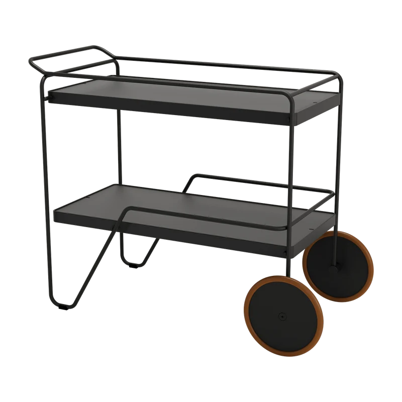 Chariot en aluminium et acier noir 75,5x95x46cm Click - Houe