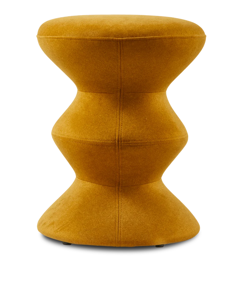 Tabouret en tissu jaune Soft 36x47cm Zig Zag - Pols Potten