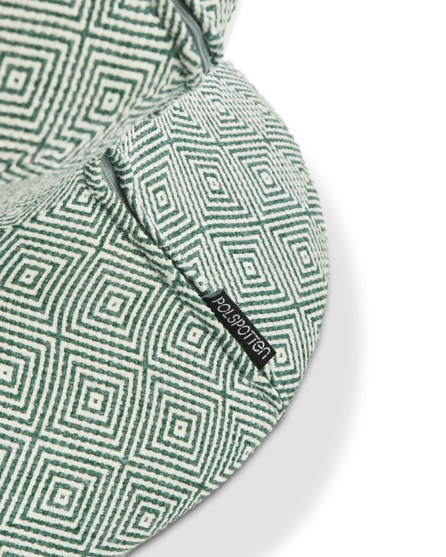 Tabouret en tissu vert clair Soft 36x47cm Zig Zag - Pols Potten
