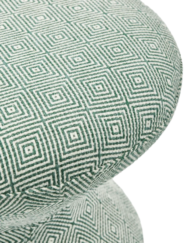 Tabouret en tissu vert clair Soft 36x47cm Zig Zag - Pols Potten