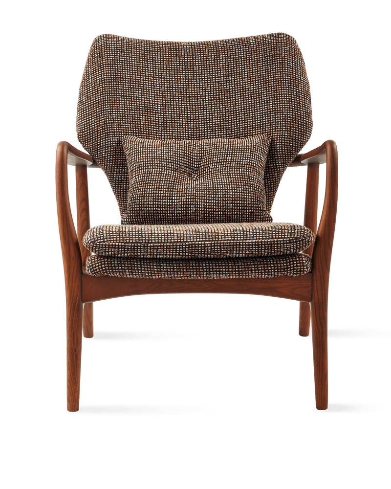 Fauteuil en tissu à motif marron et bois de frêne Speckled Peggy - Pols Potten