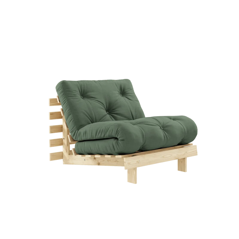 Fauteuil convertible vert olive 90 Roots - Karup Design