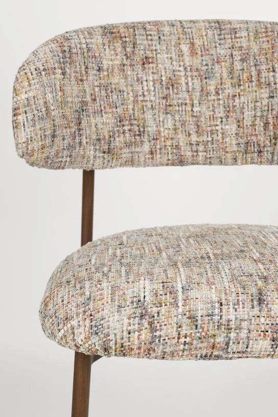 Chaise de bar en tissu beige 65cm Finn - The Cool Republic