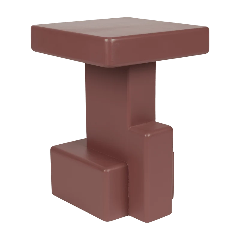 Table d'appoint en bois laqué rouge 35x35x50cm Neo - The Cool Republic