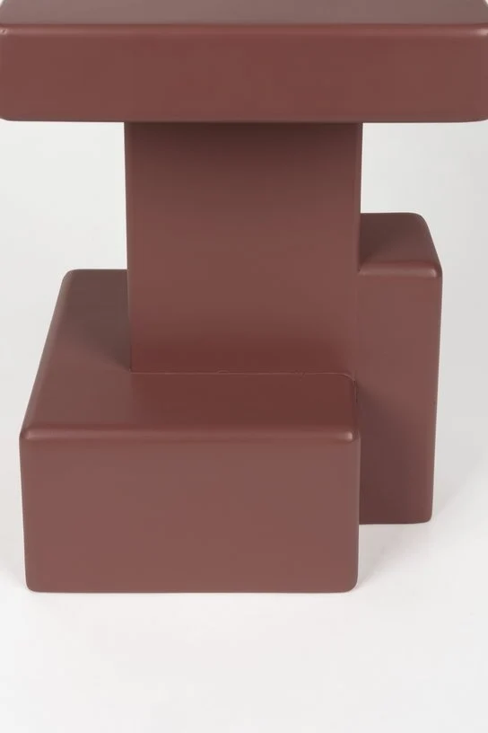 Table d'appoint en bois laqué rouge 35x35x50cm Neo - The Cool Republic