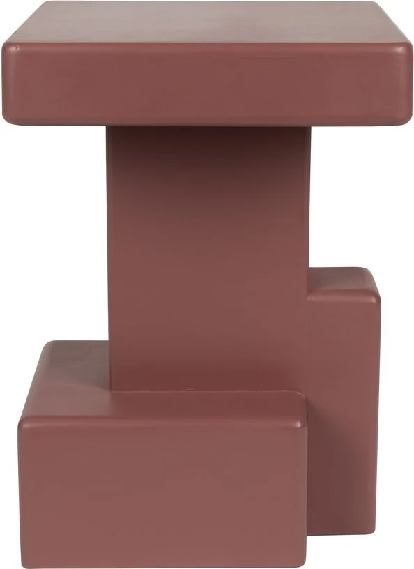 Table d'appoint en bois laqué rouge 35x35x50cm Neo - The Cool Republic