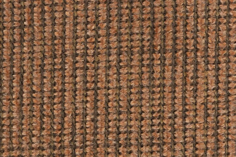 Pouf en tissu terracotta 40x40x45cm Ludo - The Cool Republic