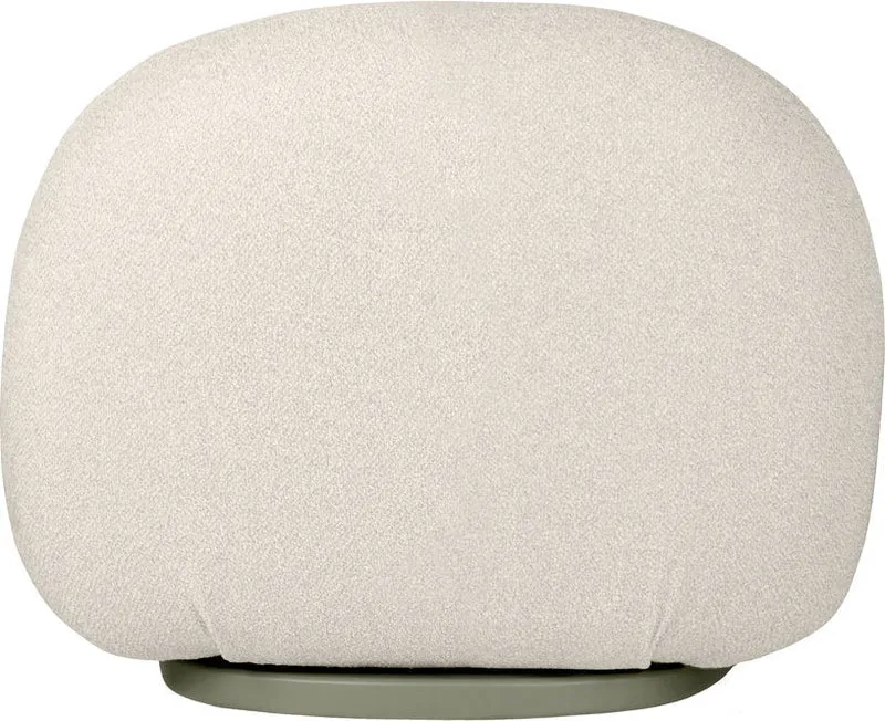 Fauteuil lounge de jardin pivotant en tissu lorkey et base métal gris mousse Pacha - Gubi