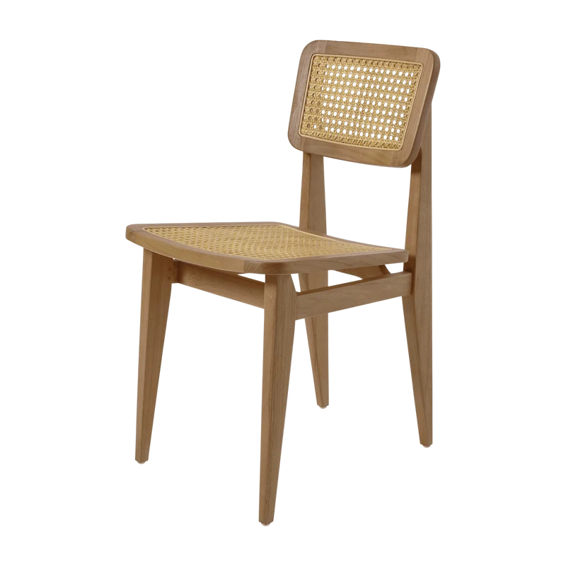 Chaise de jardin en bois de teck et cannage C-Chair - Gubi