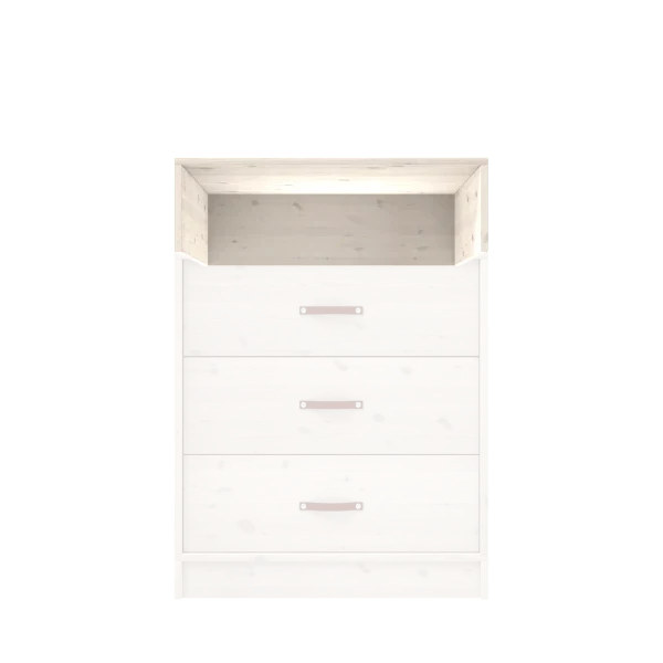 Lifetime Kidsrooms ALL-IN-ONE - Extra Kopfelement - flach 80 cm Whitewash