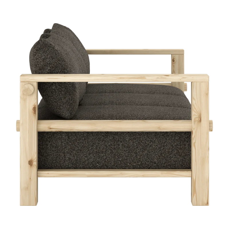 Canapé en pin et son futon mellow brown 94x225x82cm Bare - Karup Design