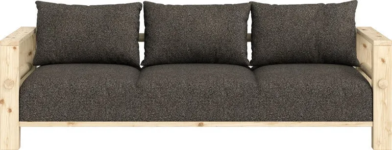 Canapé en pin et son futon mellow brown 94x225x82cm Bare - Karup Design