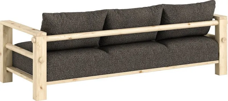Canapé en pin et son futon mellow brown 94x225x82cm Bare - Karup Design