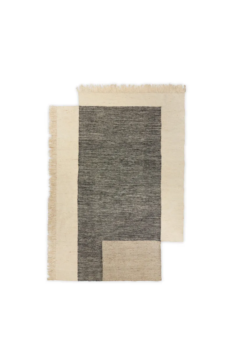 Ferm Living Counter Teppich 200 x 300 - Charcoal/Off-white