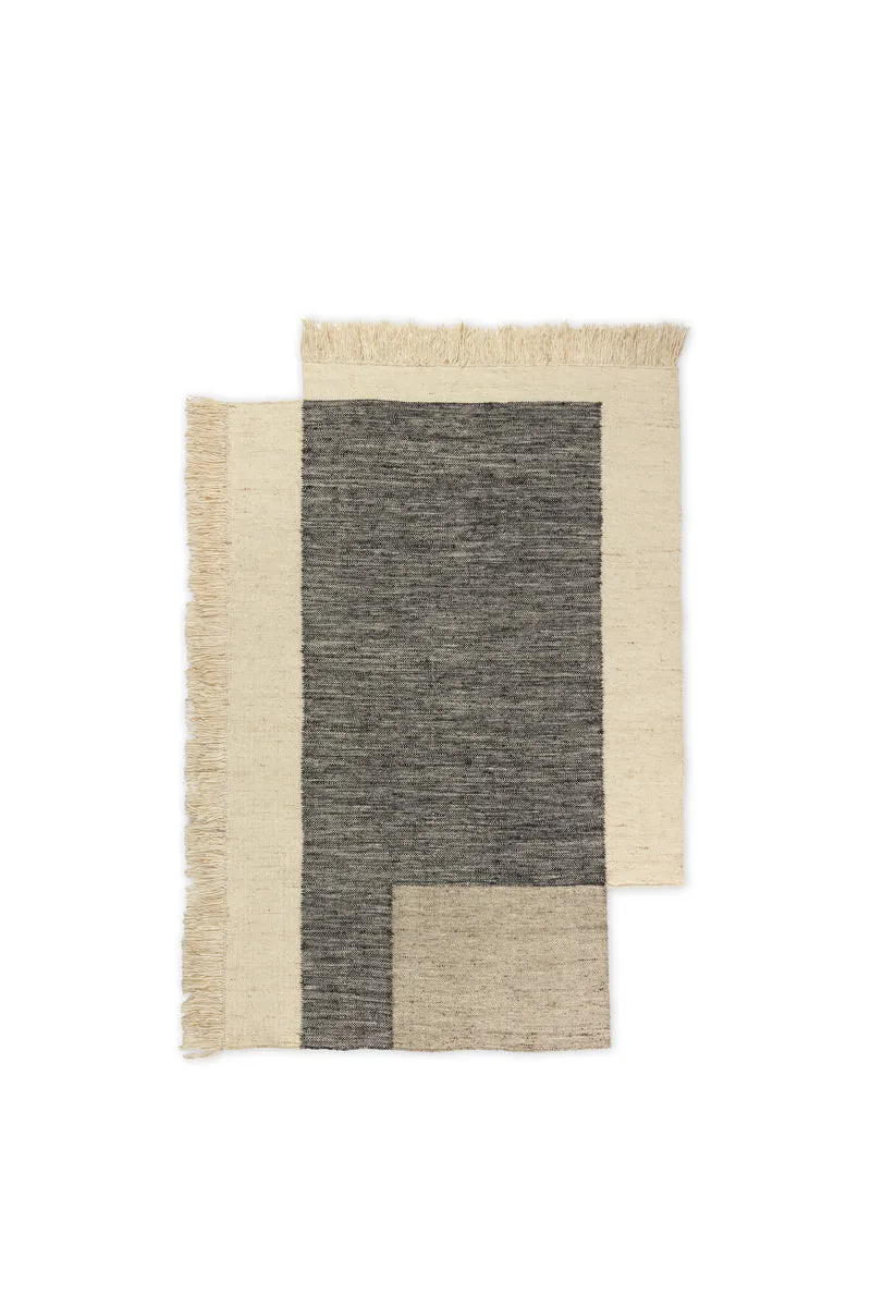 Ferm Living Counter Teppich 140 x 200 - Charcoal/Off-white