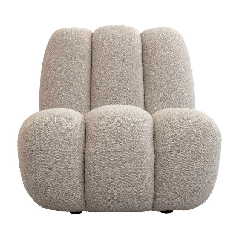 Fauteuil design en tissu bouclé beige Toe - 101 COPENHAGEN