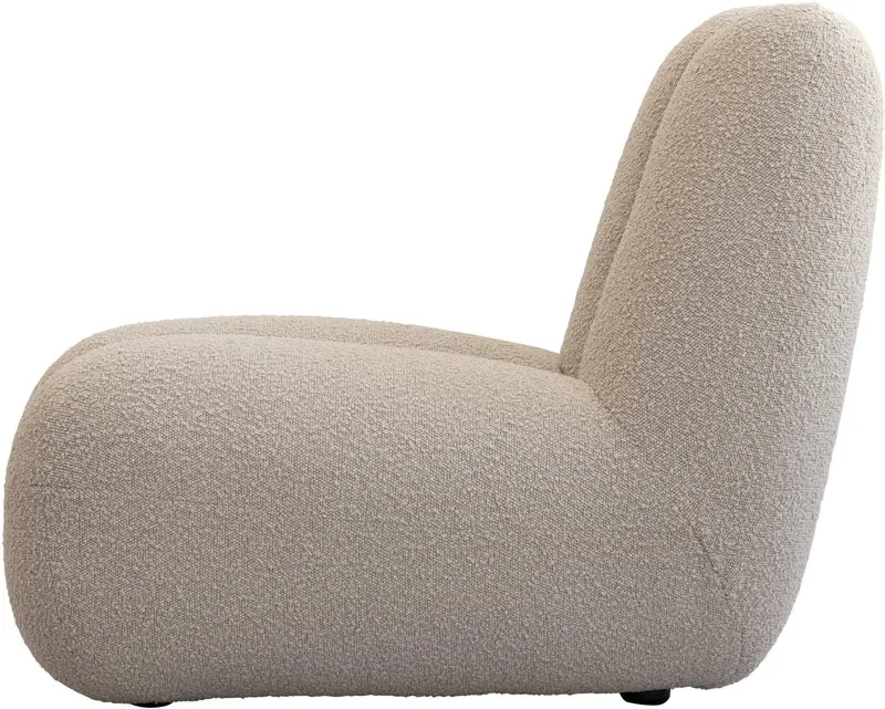 Fauteuil design en tissu bouclé beige Toe - 101 COPENHAGEN