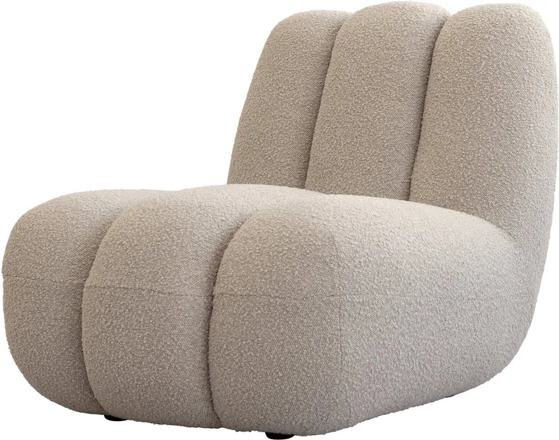 Fauteuil design en tissu bouclé beige Toe - 101 COPENHAGEN