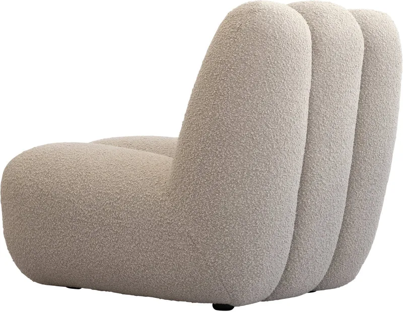 Fauteuil design en tissu bouclé beige Toe - 101 COPENHAGEN
