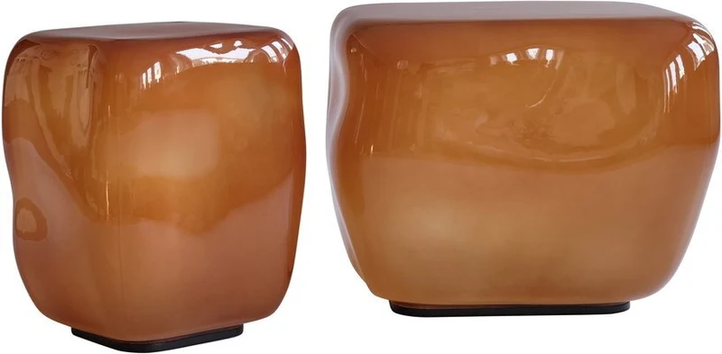 Table d'appoint en verre soufflé caramel Ishi - 101 COPENHAGEN