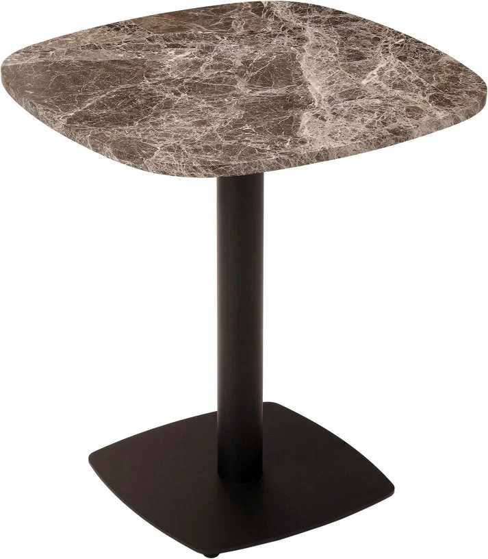 Table en acier noir et plateau en marbre cm Gather - Umage