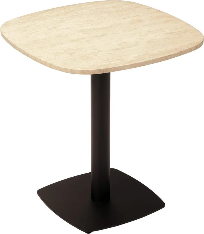 Table en acier noir et plateau en travertin cm Gather - Umage