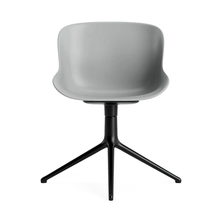Chaise pivotante 4 pieds en aluminium noir et gris Hyg - Normann Copenhagen