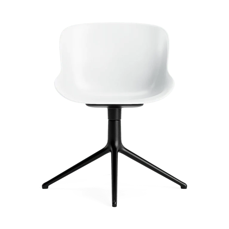 Chaise pivotante 4 pieds en aluminium noir et pp Hyg - Normann Copenhagen