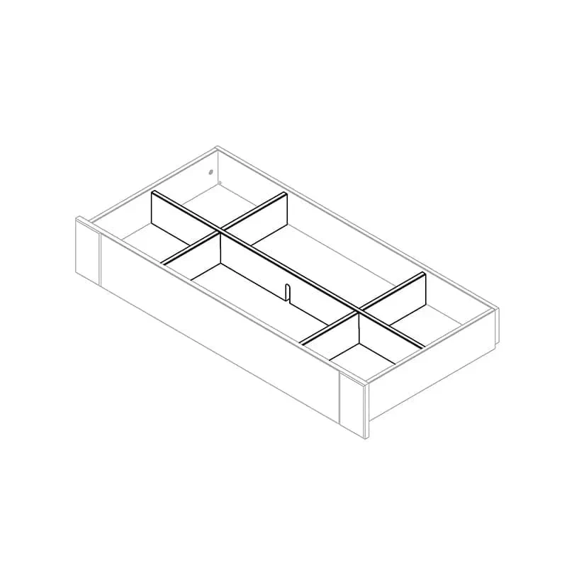 Lifetime Kidsrooms Aufteilung für Schrankschublade - 100 cm Whitewash