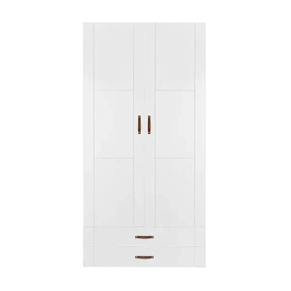 Lifetime Kidsrooms 2 kurze Schranktüren und 2 Schubladen - 100 cm Whitewash