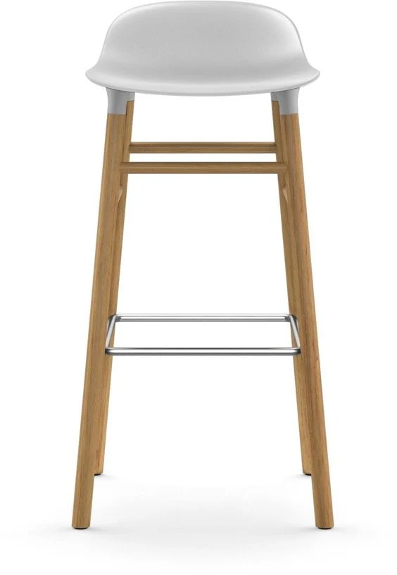 Tabouret de bar en chêne naturel et pp blanc 75 cm Form - Normann Copenhagen