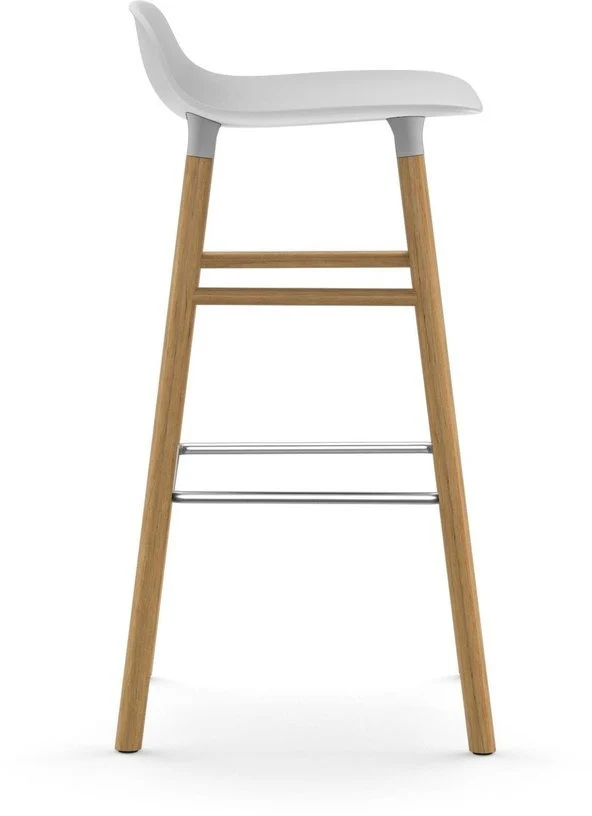Tabouret de bar en chêne naturel et pp blanc 75 cm Form - Normann Copenhagen