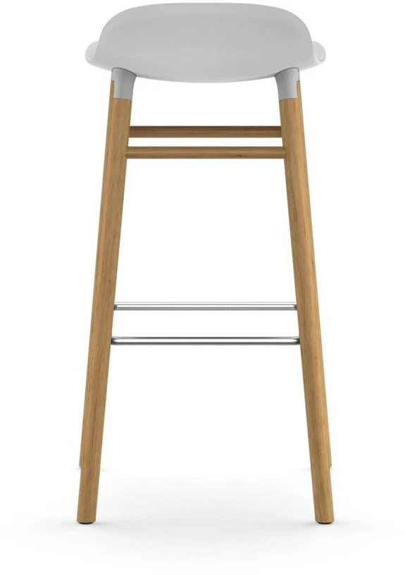 Tabouret de bar en chêne naturel et pp blanc 75 cm Form - Normann Copenhagen