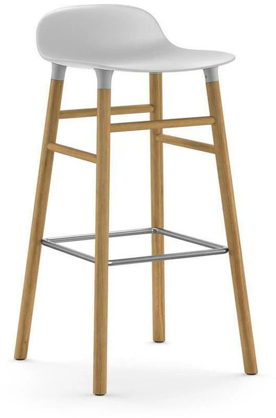 Tabouret de bar en chêne naturel et pp blanc 75 cm Form - Normann Copenhagen